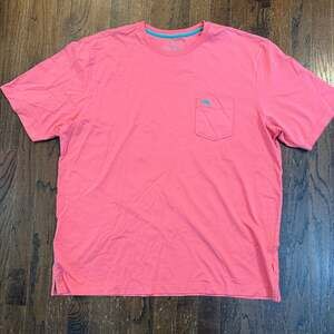 NWOT Tommy Bahama Bali Skyline Pima Cotton Pocket T-Shirt in Coral